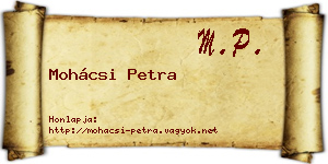 Mohácsi Petra névjegykártya